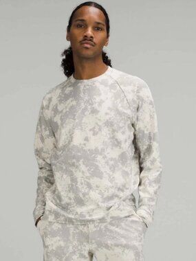 Lululemon City Sweat Crew Sweatshirt Size L Spectral White Opal Silver Drop $118